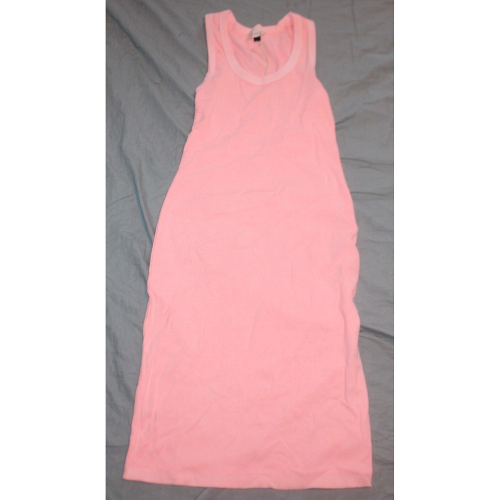 Universal Thread Women's Ribbed Midi T-Shirt Dress Pink Size S